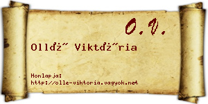 Ollé Viktória névjegykártya